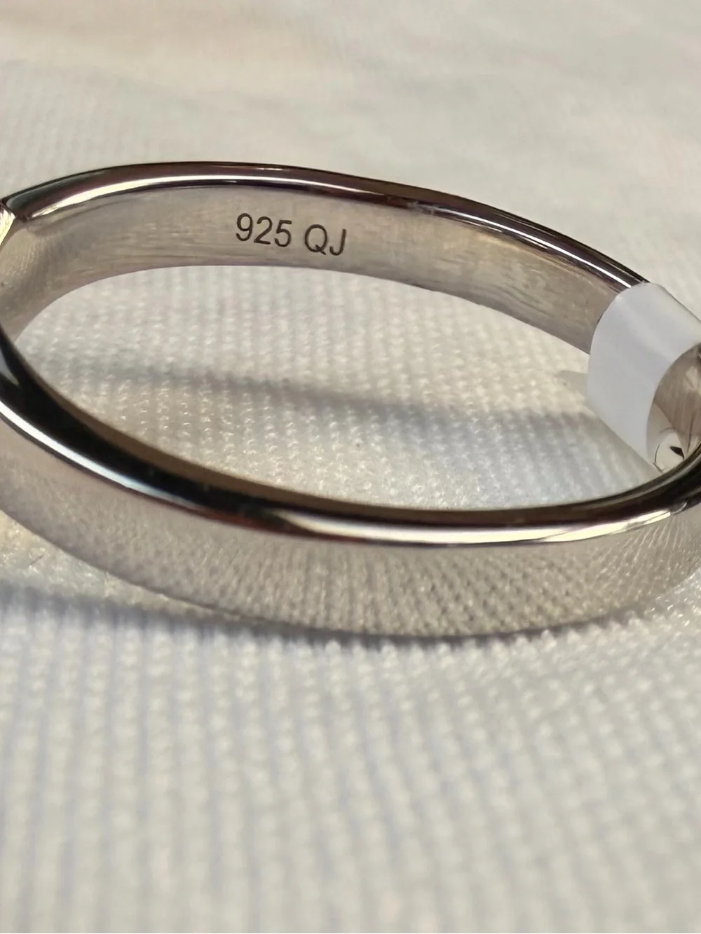 14K White Gold/925 Sterling Silver Black Sapphire Ring